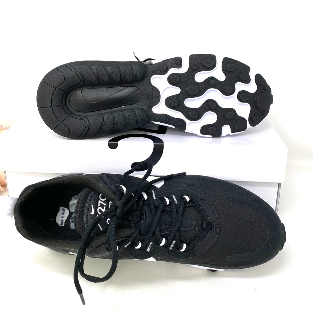 Nike Air Max 270 React Black White W AUTHENTIC - Picture 6 of 8
